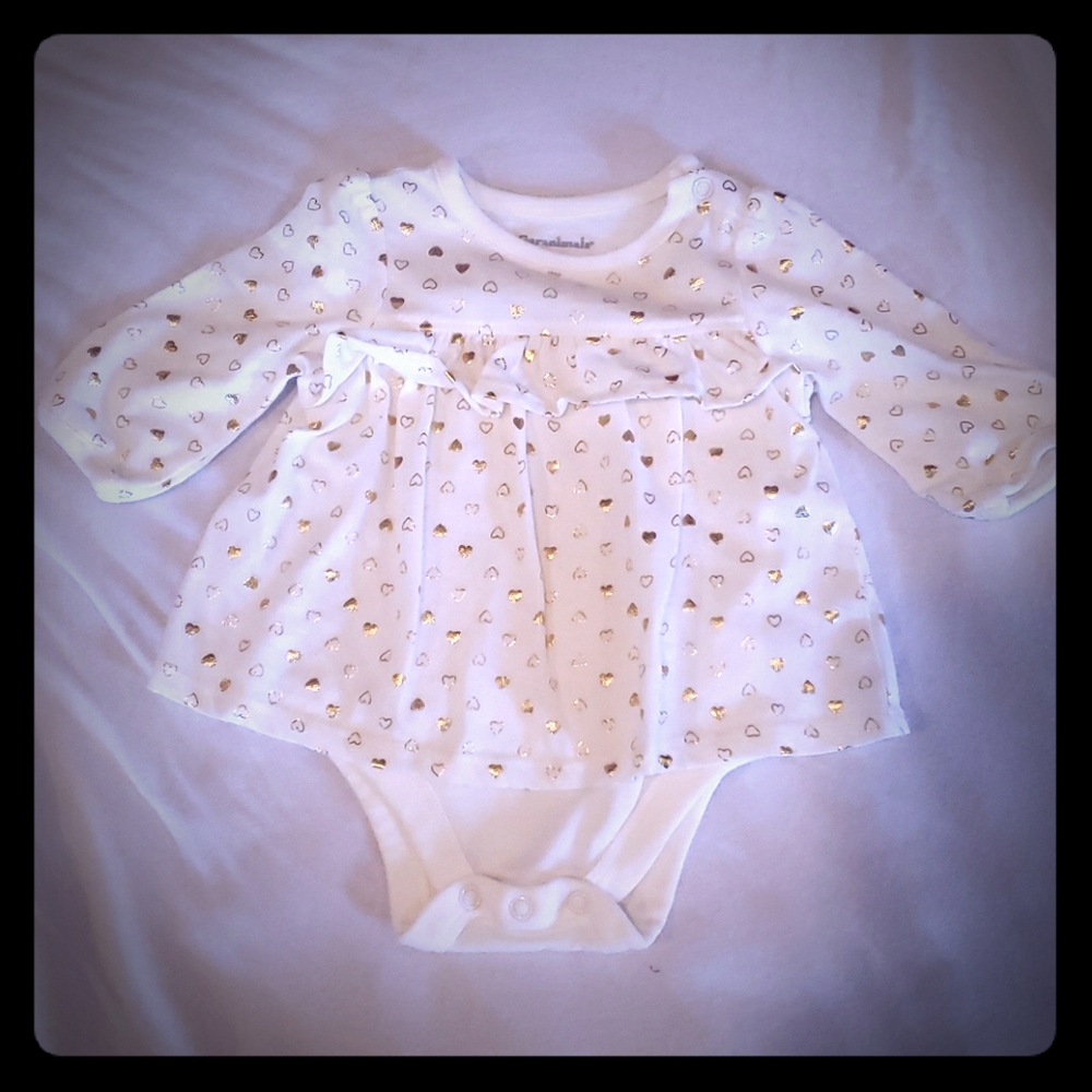 Baby girl long sleeve Onsie dress